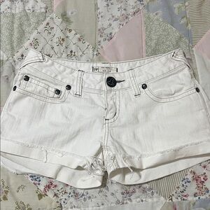 Free People White Denim Women Shorts